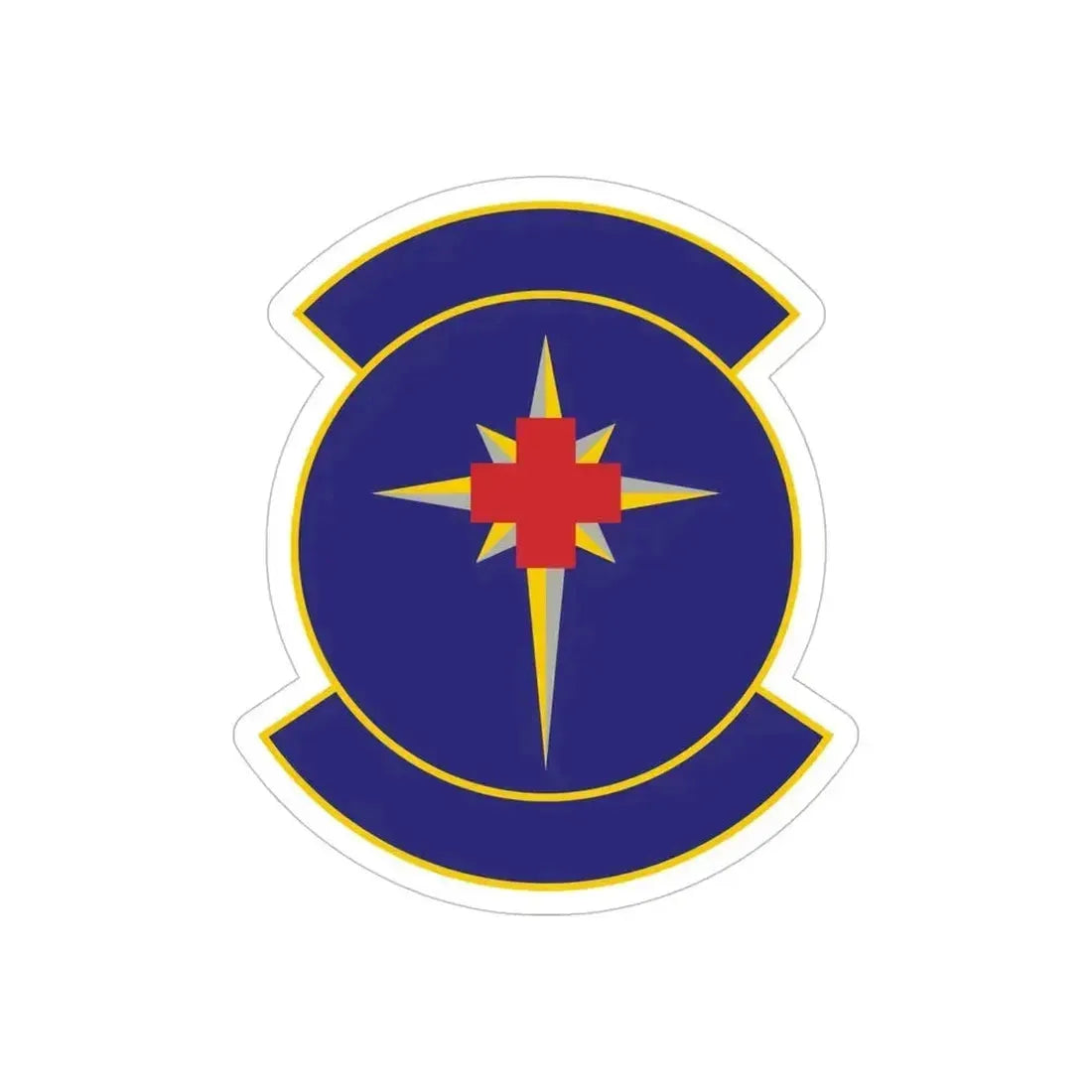 325 Medical Support Squadron ACC (U.S. Air Force) REVERSE PRINT Transparent Die-Cut STICKER 5 Inch Die-Cut Transparent - The Sticker Space
