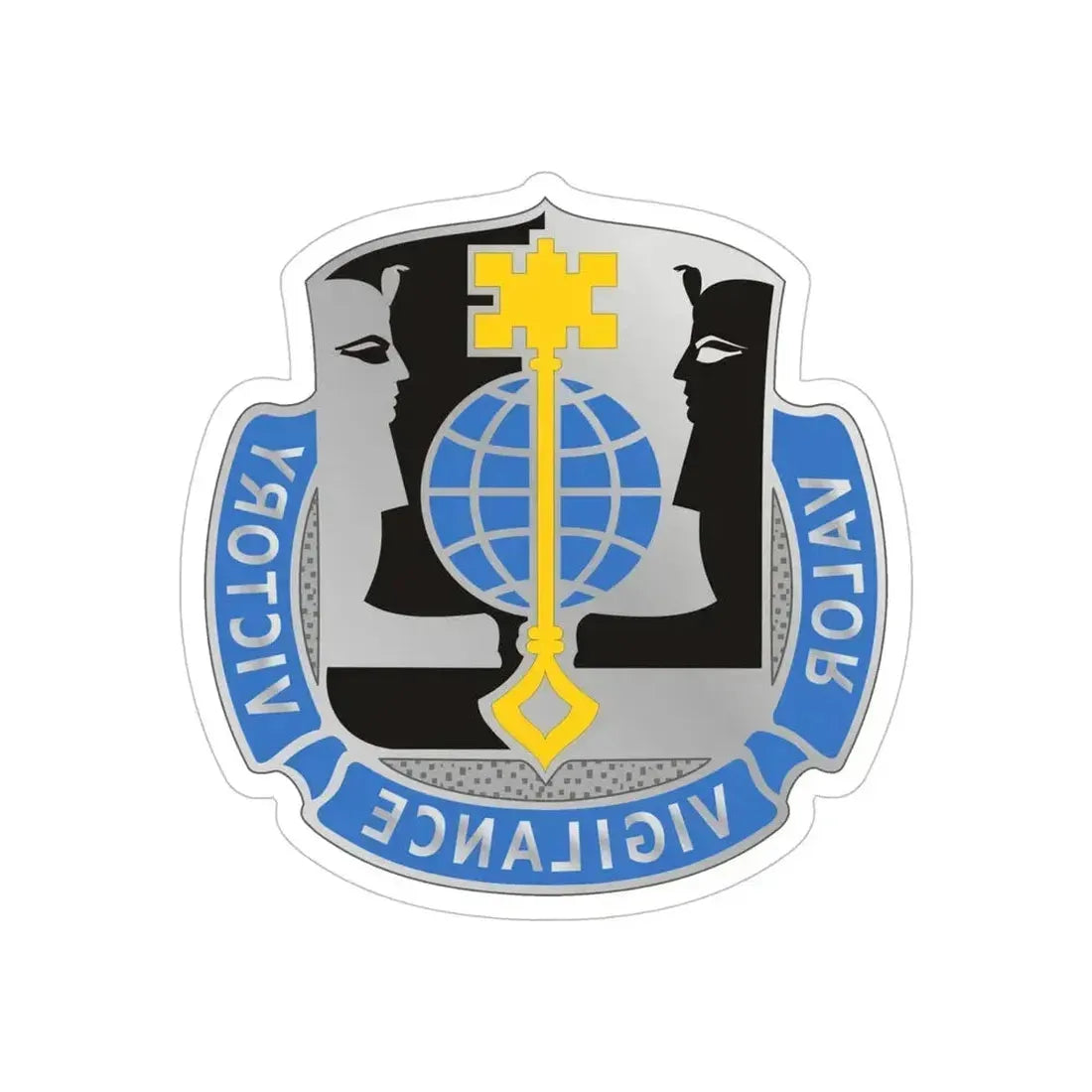 325 Military Intelligence Battalion (U.S. Army) REVERSE PRINT Transparent Die-Cut STICKER 5 Inch Die-Cut Transparent - The Sticker Space