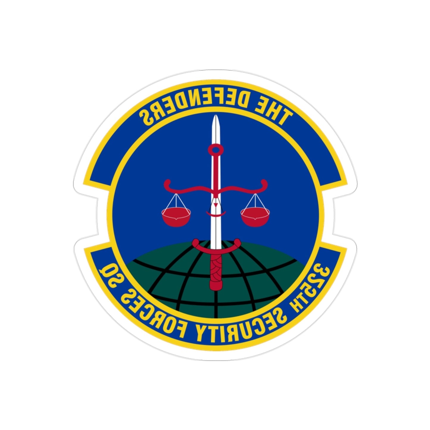 325 Security Forces Squadron ACC (U.S. Air Force) REVERSE PRINT Transparent STICKER-2 Inch-The Sticker Space