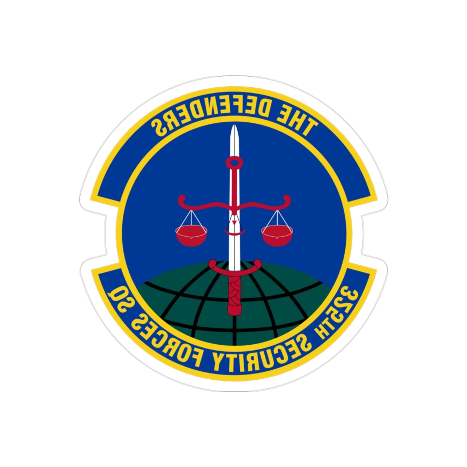 325 Security Forces Squadron ACC (U.S. Air Force) REVERSE PRINT Transparent STICKER-2 Inch-The Sticker Space