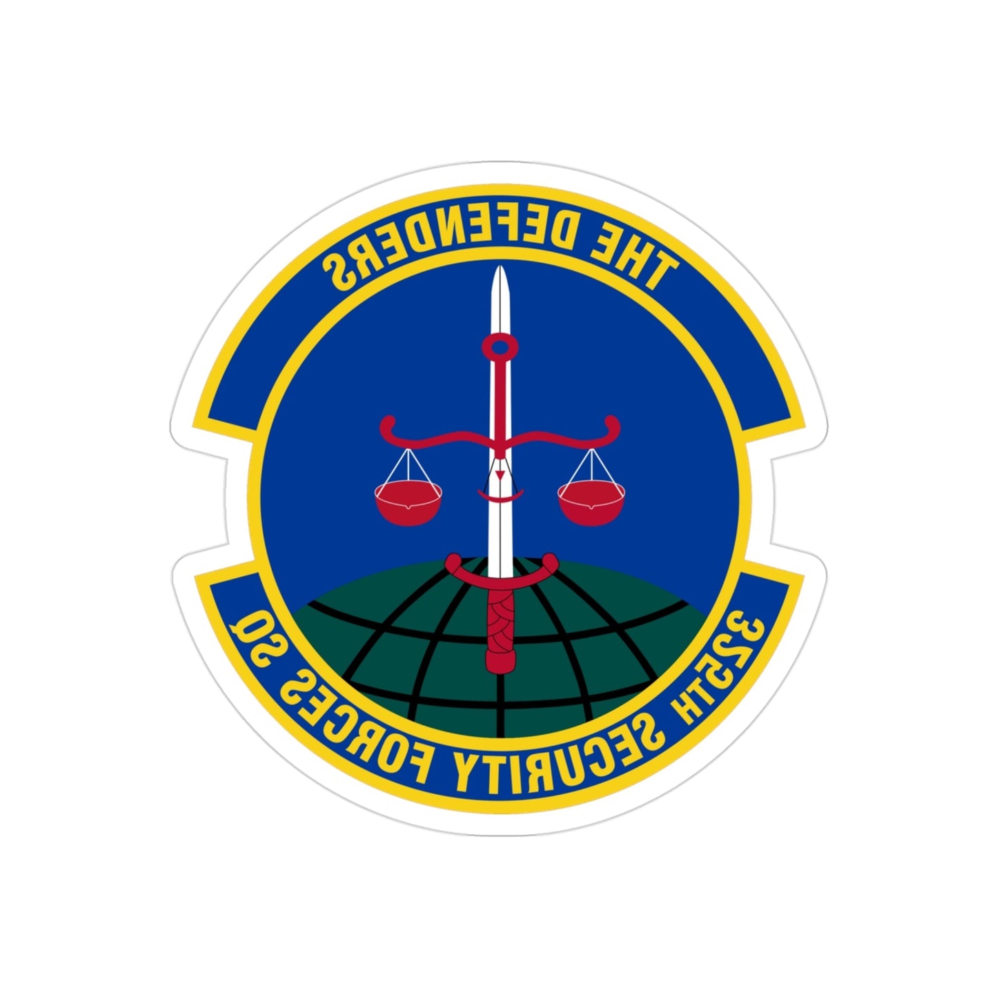 325 Security Forces Squadron ACC (U.S. Air Force) REVERSE PRINT Transparent STICKER-3 Inch-The Sticker Space