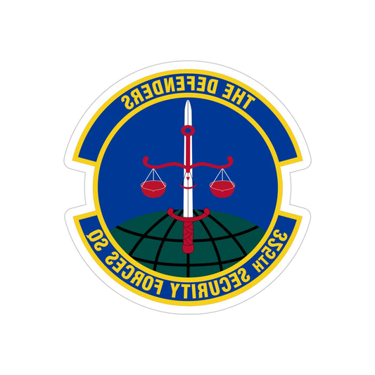 325 Security Forces Squadron ACC (U.S. Air Force) REVERSE PRINT Transparent STICKER-6" × 6"-The Sticker Space