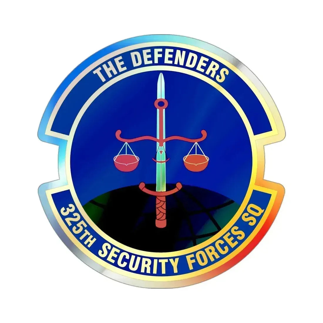 325 Security Forces Squadron ACC (U.S. Air Force) Holographic STICKER Die-Cut Vinyl Decal - The Sticker Space