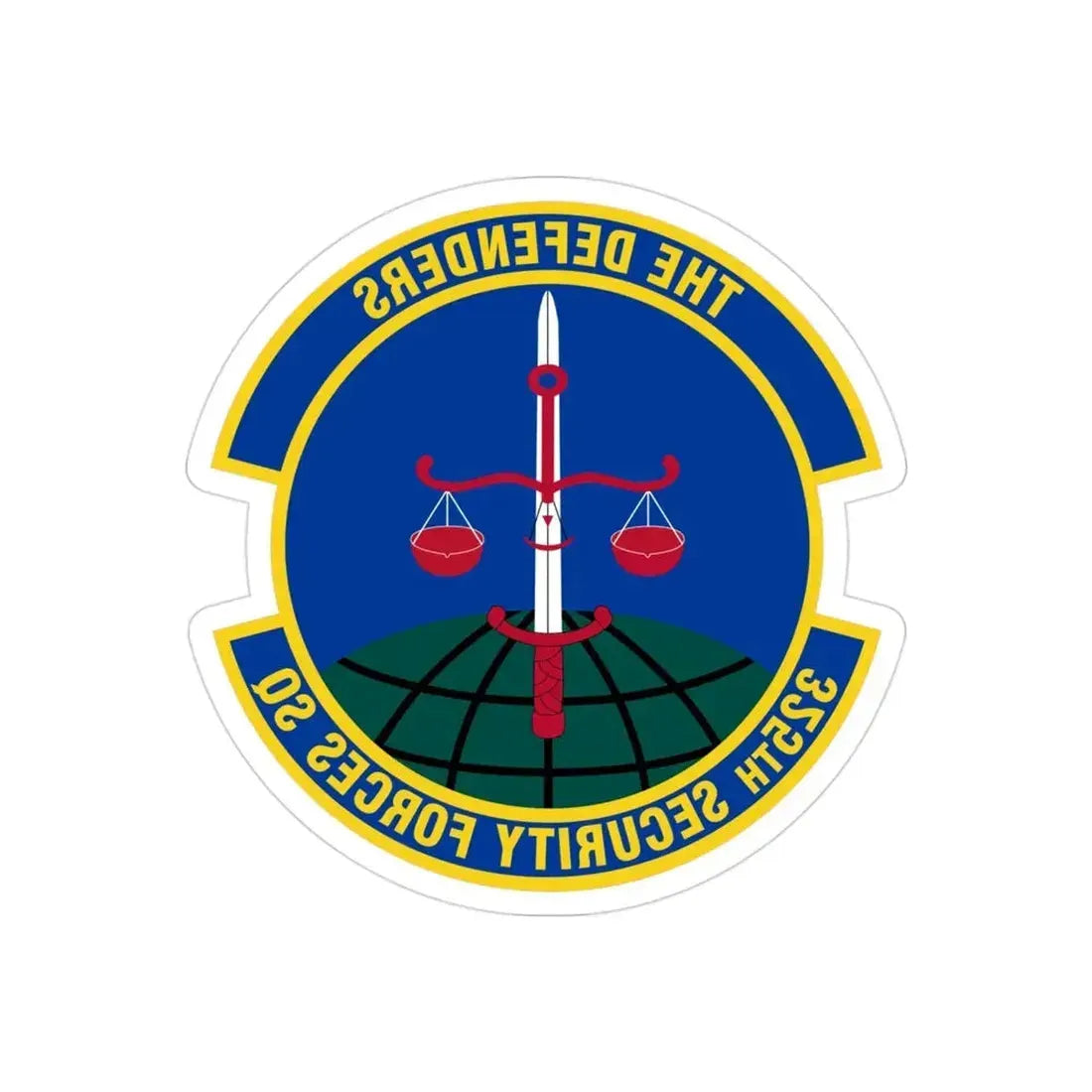 325 Security Forces Squadron ACC (U.S. Air Force) REVERSE PRINT Transparent Die-Cut STICKER - The Sticker Space