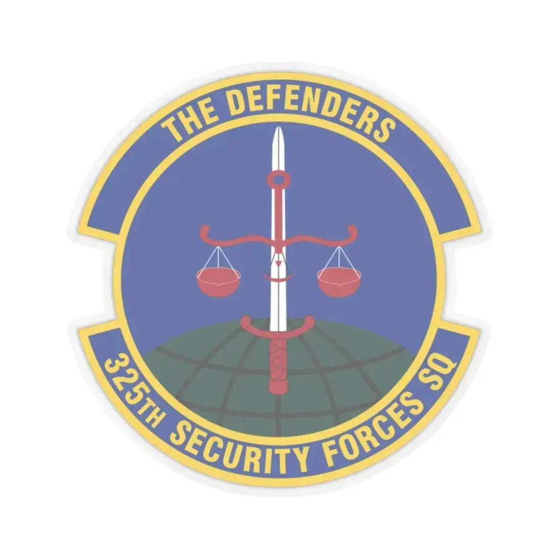 325 Security Forces Squadron ACC (U.S. Air Force) STICKER Vinyl Kiss-Cut Decal 2 Inch Transparent - The Sticker Space
