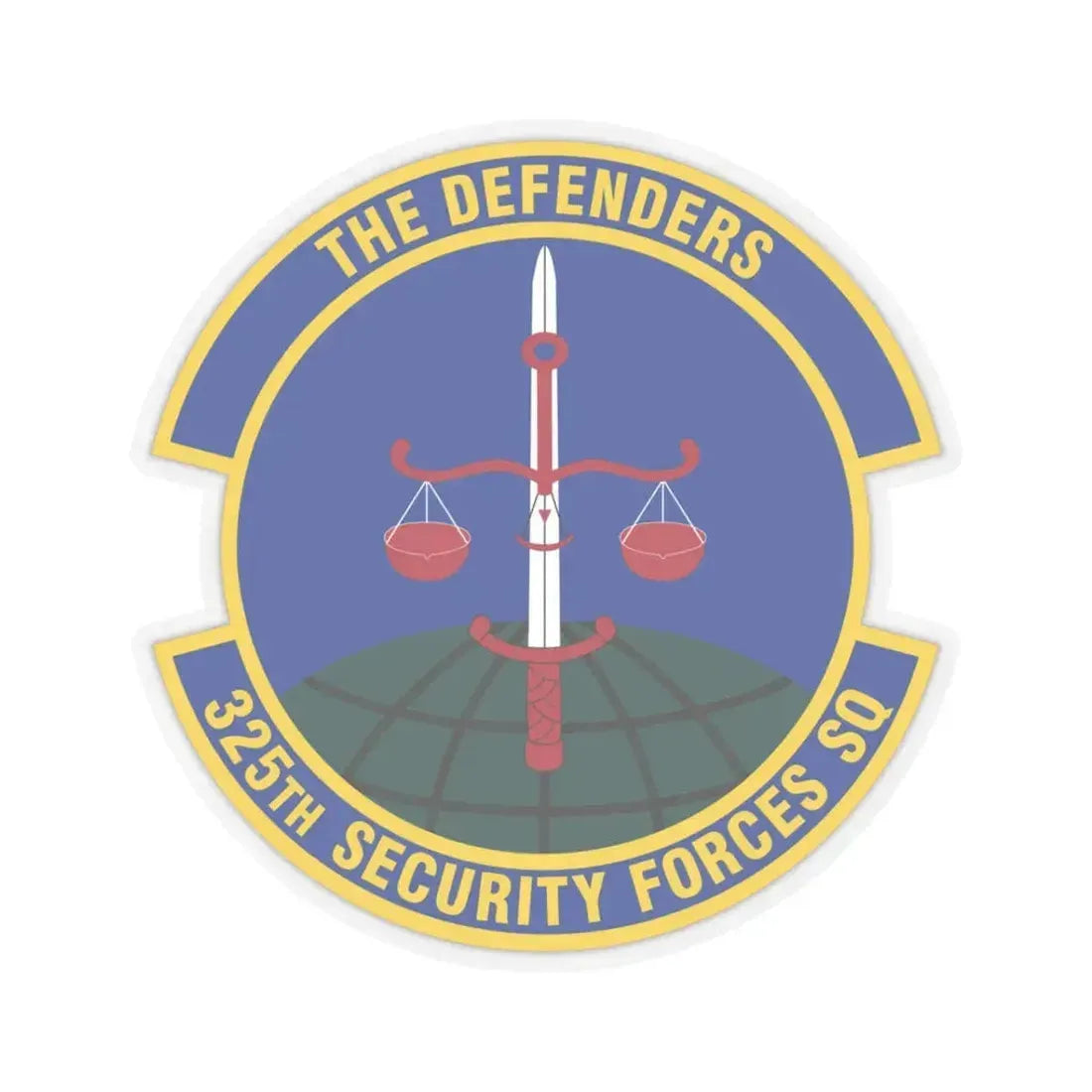 325 Security Forces Squadron ACC (U.S. Air Force) STICKER Vinyl Kiss-Cut Decal 3 Inch Transparent - The Sticker Space