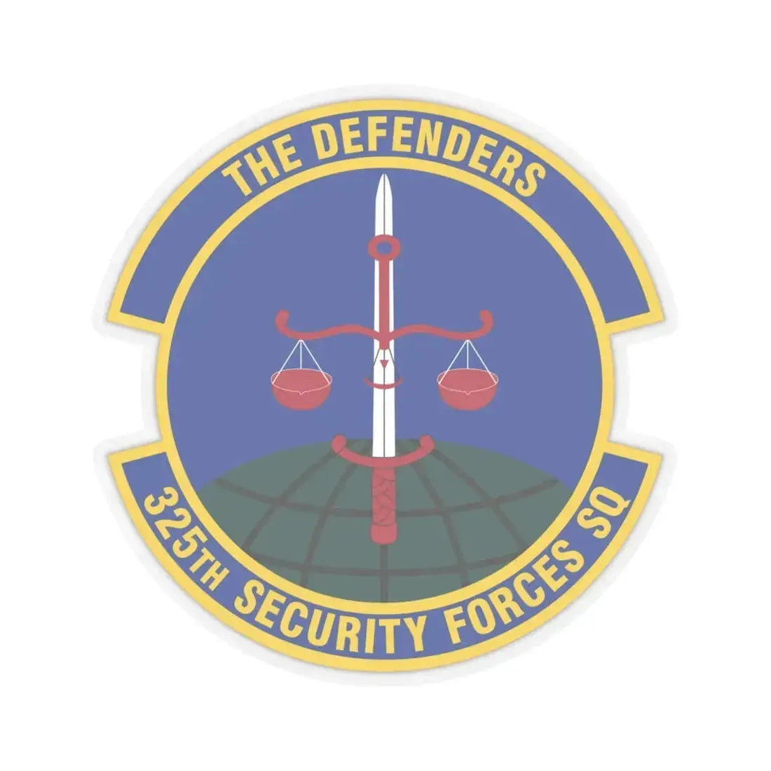 325 Security Forces Squadron ACC (U.S. Air Force) STICKER Vinyl Kiss-Cut Decal 4 Inch Transparent - The Sticker Space