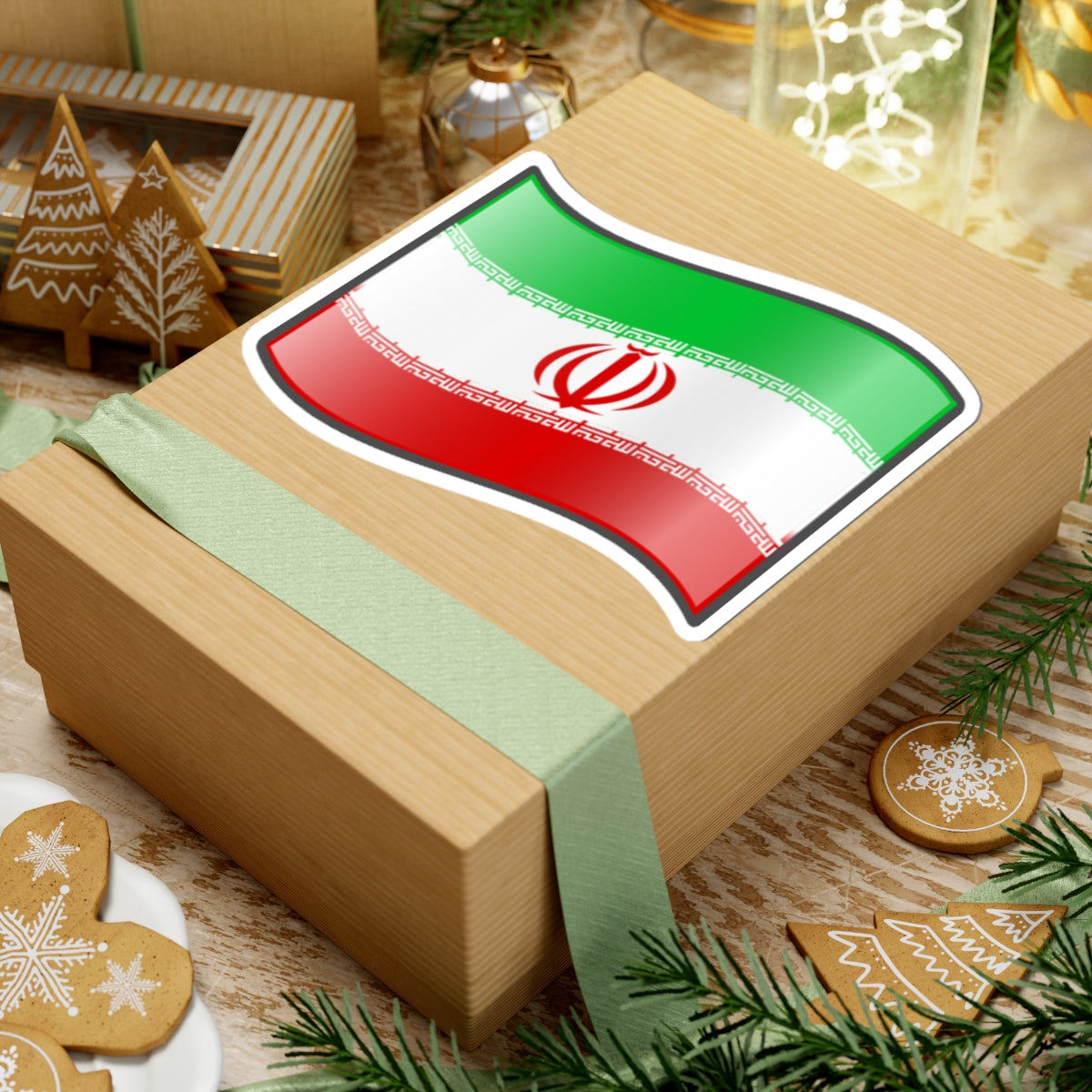 Nuvola Iranian flag (Iran) STICKER Vinyl Kiss-Cut Decal