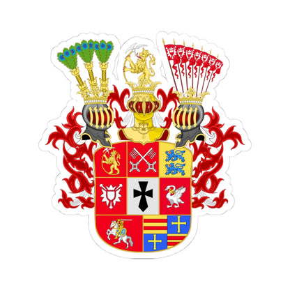 Armoiries de Jean-Frédéric de Holstein-Gottorp 1579-1634 (Denmark) (Coat of Arms) STICKER Vinyl Kiss-Cut Decal