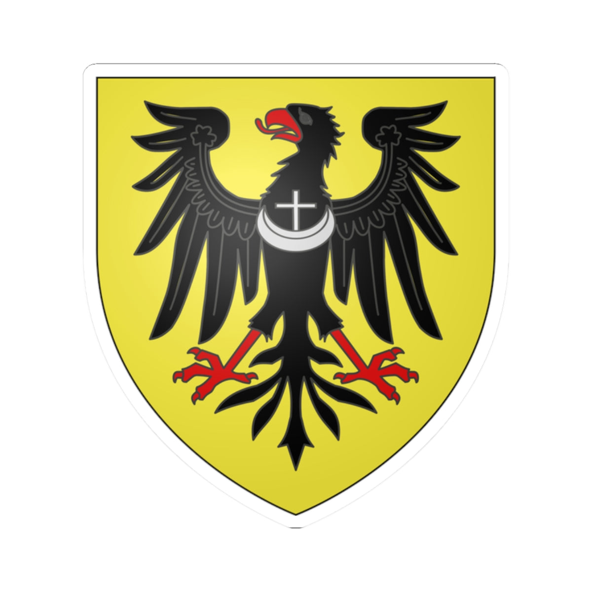 Armoiries Silésie (Czech Republic) (Coat of Arms) STICKER Vinyl Kiss-Cut Decal