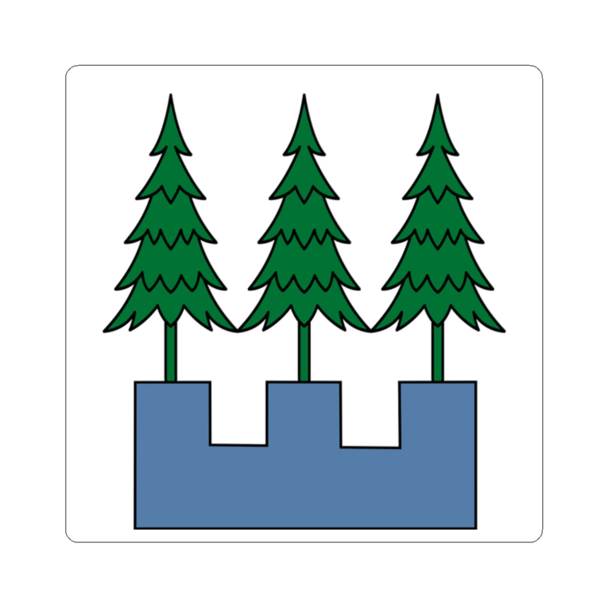 CHE Wald ZH 1910 Flag (Switzerland) STICKER Vinyl Kiss-Cut Decal