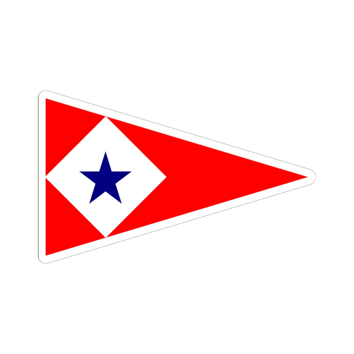 Burgee of Cercle de la Voile de Paris (France) STICKER Vinyl Kiss-Cut Decal