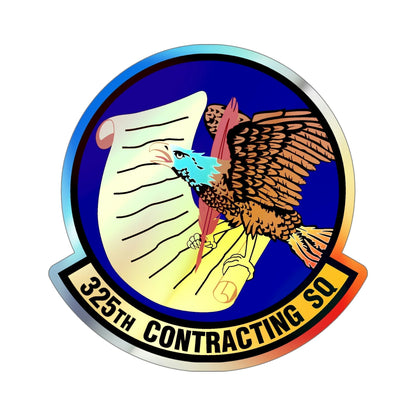 325th Contracting Squadron (U.S. Air Force) Holographic STICKER Die-Cut Vinyl Decal-5 Inch-The Sticker Space