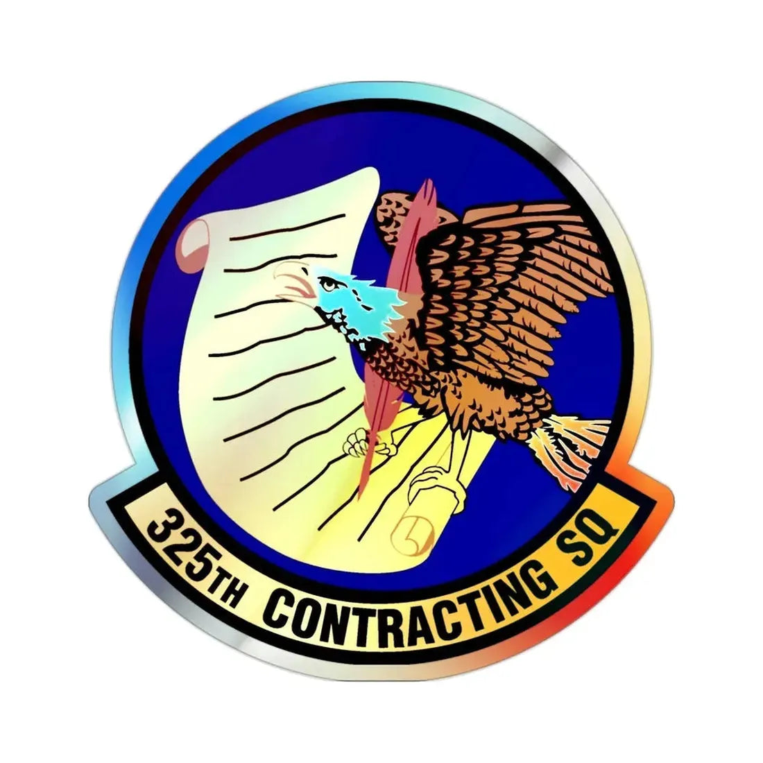 325th Contracting Squadron (U.S. Air Force) Holographic STICKER Die-Cut Vinyl Decal - The Sticker Space