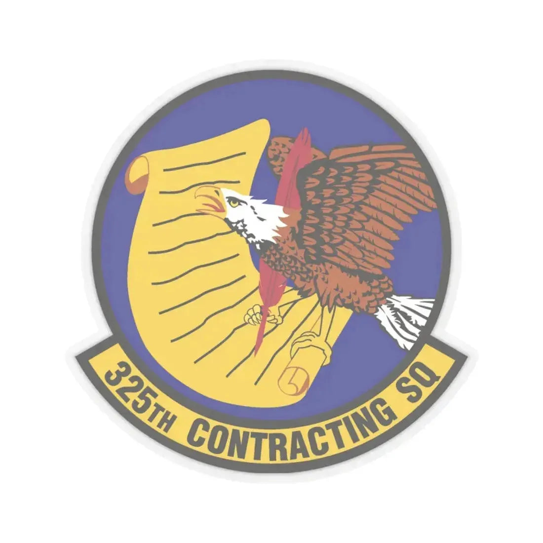 325th Contracting Squadron (U.S. Air Force) STICKER Vinyl Kiss-Cut Decal 6 Inch Transparent - The Sticker Space