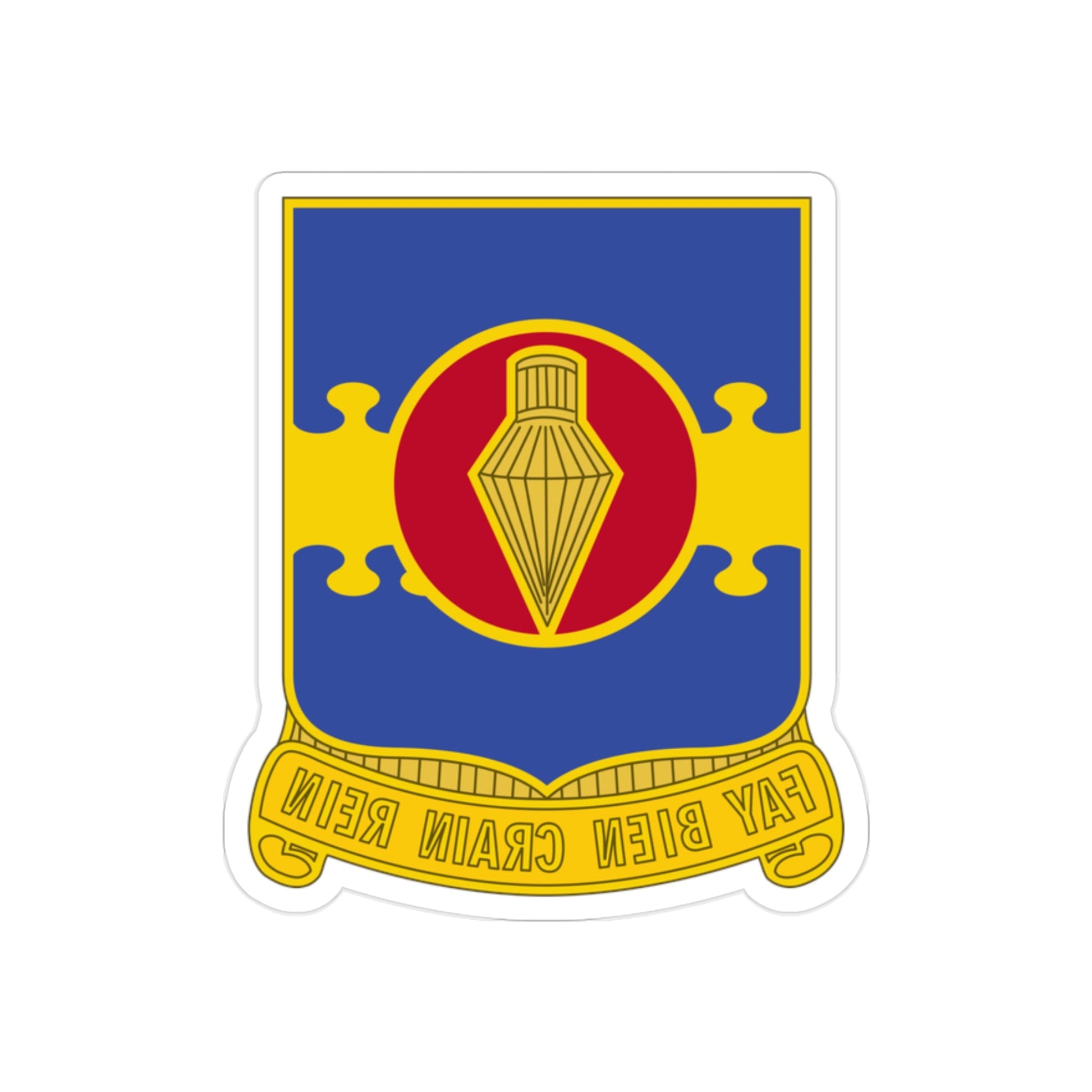 326 Airborne Engineer Battalion (U.S. Army) REVERSE PRINT Transparent STICKER-2" × 2"-The Sticker Space