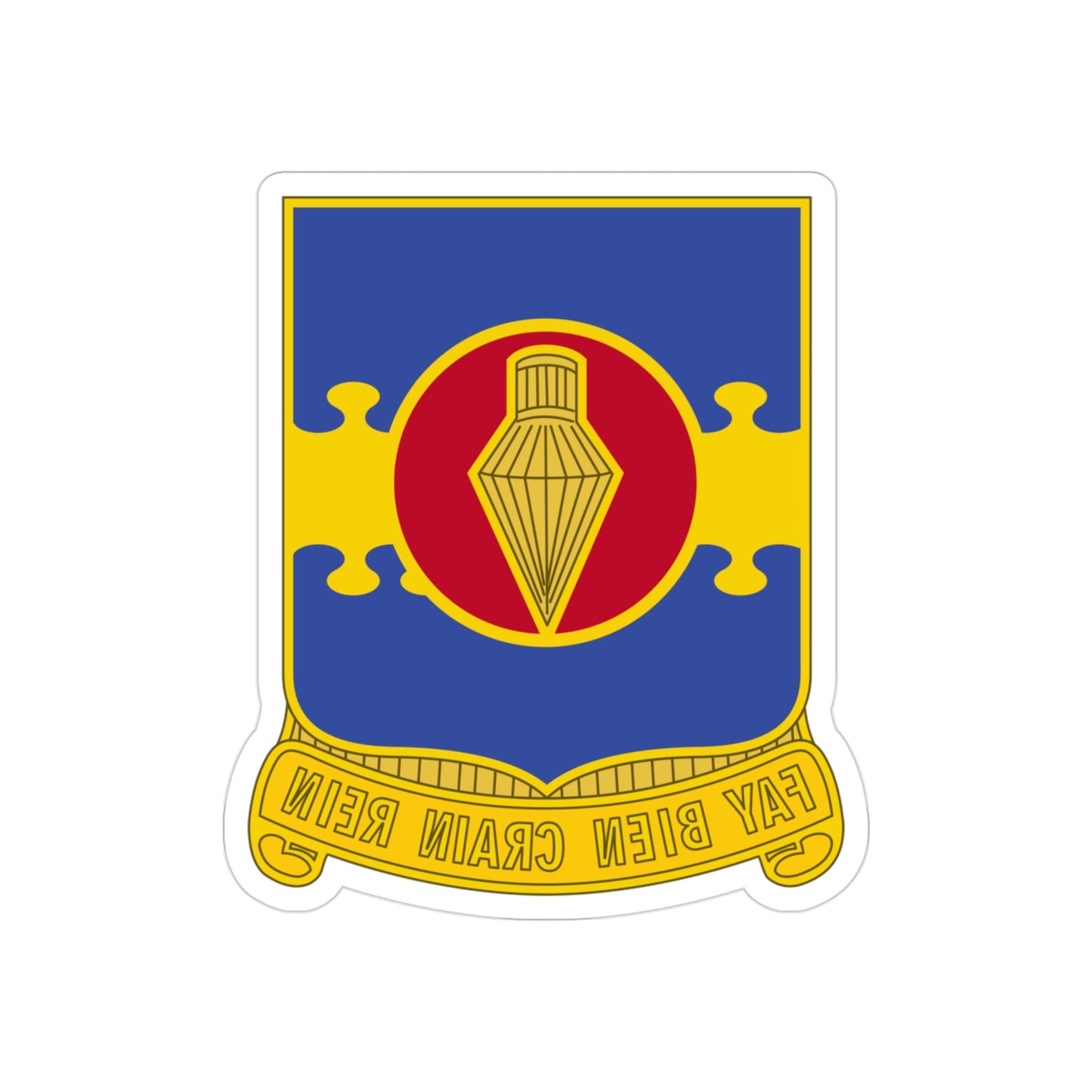 326 Airborne Engineer Battalion (U.S. Army) REVERSE PRINT Transparent STICKER-3" × 3"-The Sticker Space