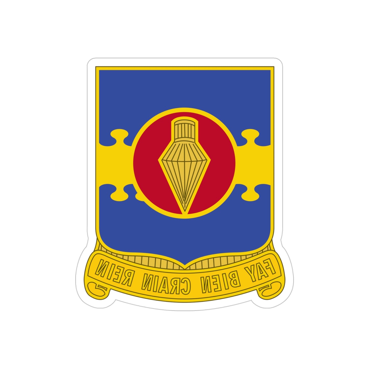 326 Airborne Engineer Battalion (U.S. Army) REVERSE PRINT Transparent STICKER-4" × 4"-The Sticker Space