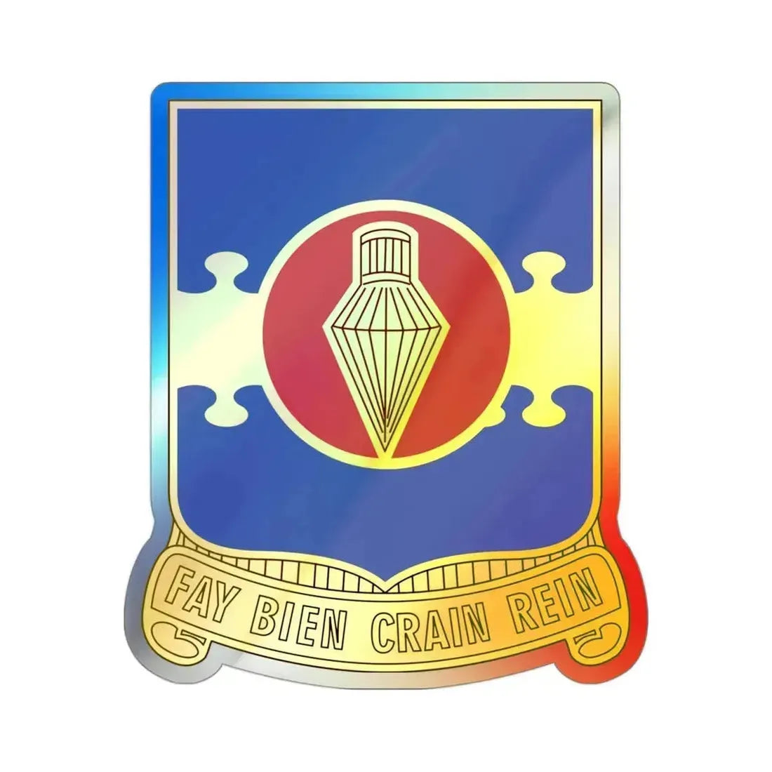 326 Airborne Engineer Battalion (U.S. Army) Holographic STICKER Die-Cut Vinyl Decal 3 Inch Holographic - The Sticker Space