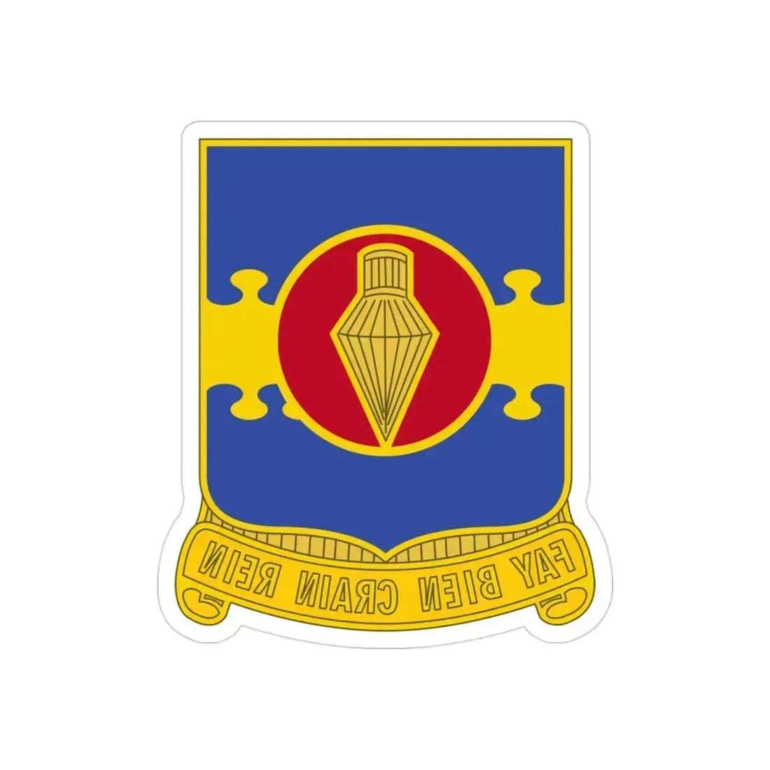 326 Airborne Engineer Battalion (U.S. Army) REVERSE PRINT Transparent Die-Cut STICKER 3 Inch Die-Cut Transparent - The Sticker Space