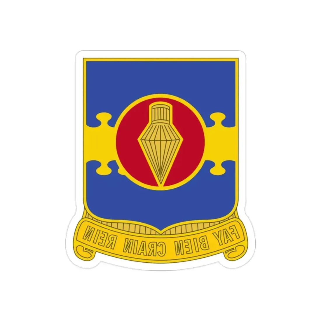 326 Airborne Engineer Battalion (U.S. Army) REVERSE PRINT Transparent Die-Cut STICKER - The Sticker Space