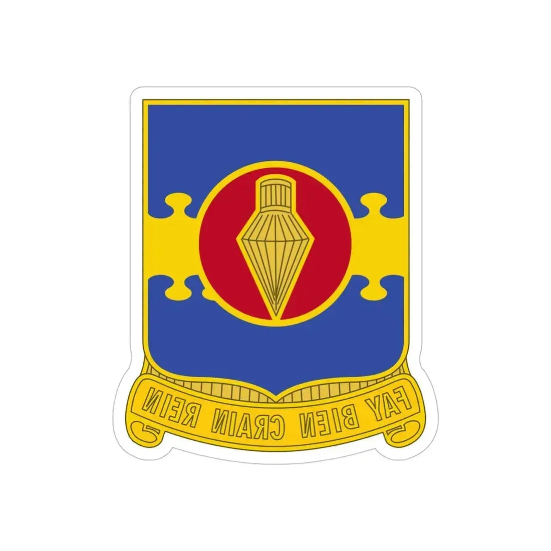 326 Airborne Engineer Battalion (U.S. Army) REVERSE PRINT Transparent Die-Cut STICKER - The Sticker Space