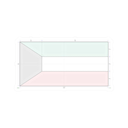 Flag of Kuwait construction sheet (Kuwait) STICKER Vinyl Kiss-Cut Decal