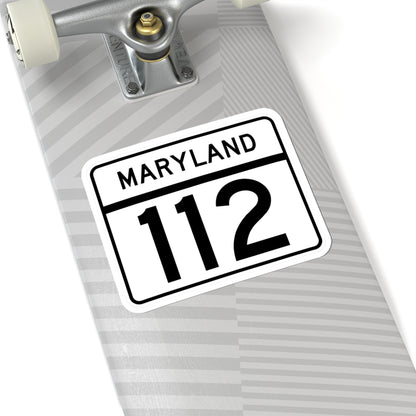 MD Route 112 (Maryland) (Road Sign) STICKER Vinyl Kiss-Cut Decal