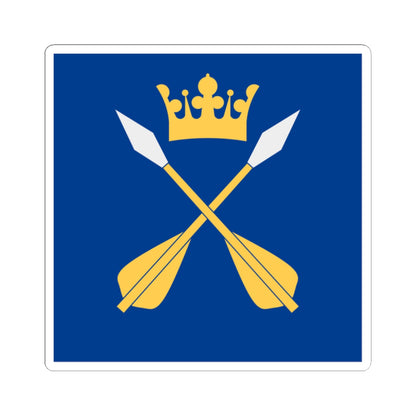 Dalarnas lan vapenflagga (Sweden) STICKER Vinyl Kiss-Cut Decal