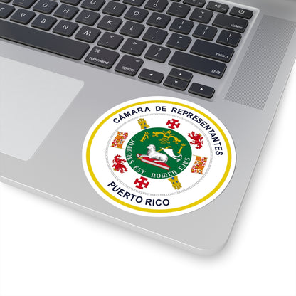 Seal of Puerto Rico House of Representatives - STICKER Vinyl Kiss-Cut Decal