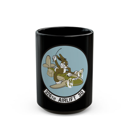 326th Airlift Squadron (U.S. Air Force) Black Coffee Mug-15oz-The Sticker Space