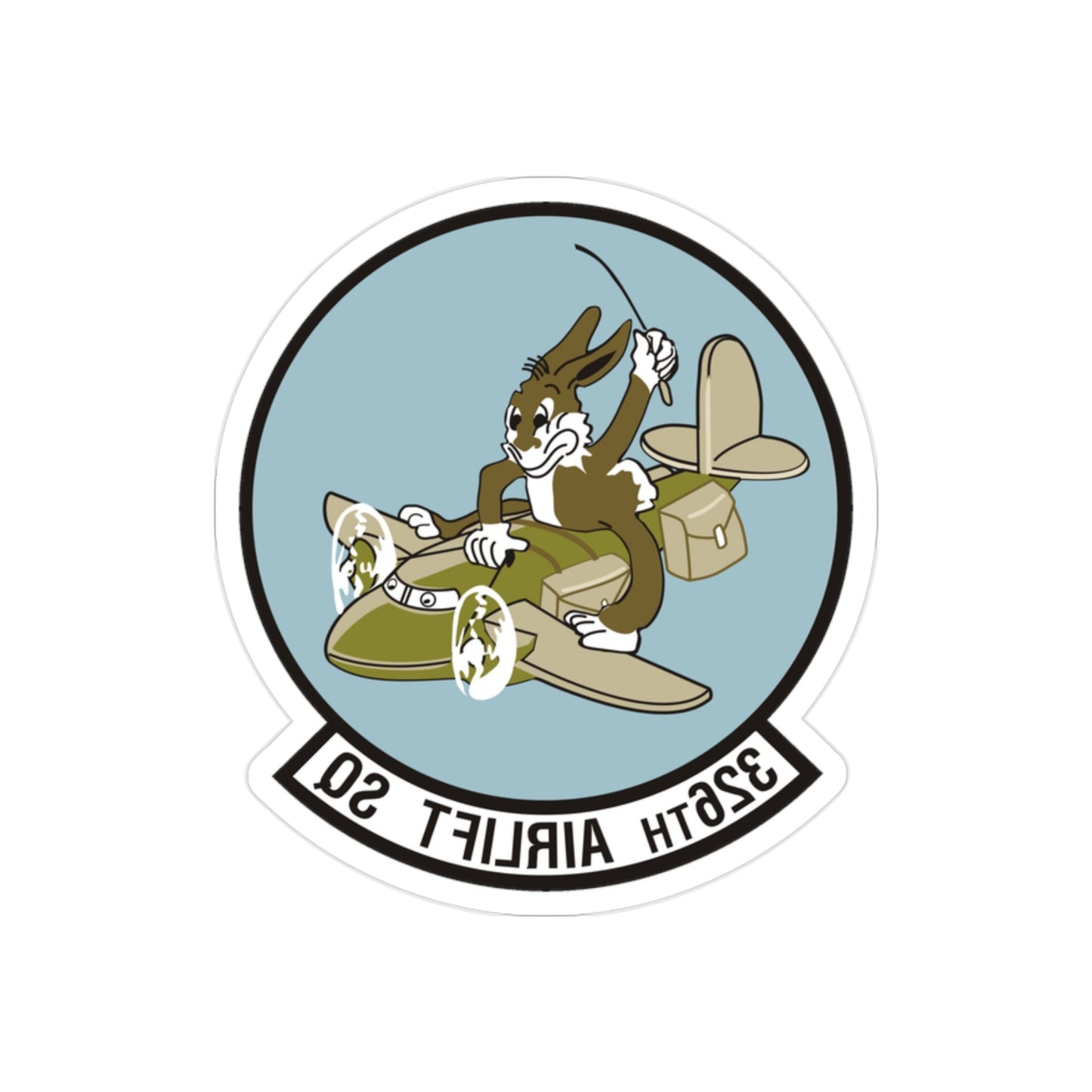 326th Airlift Squadron (U.S. Air Force) REVERSE PRINT Transparent STICKER-2" × 2"-The Sticker Space