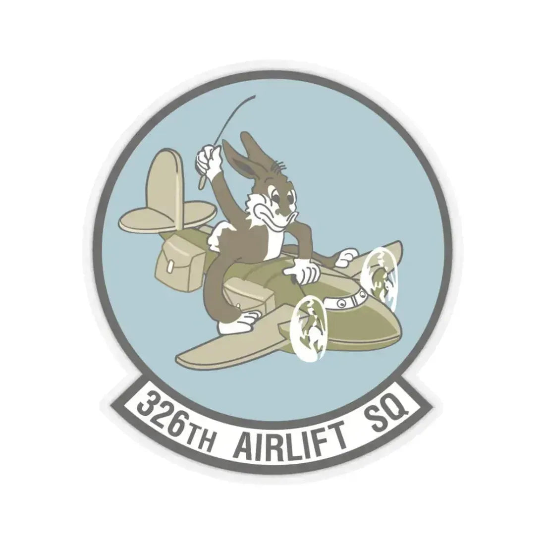 326th Airlift Squadron (U.S. Air Force) STICKER Vinyl Kiss-Cut Decal 3 Inch Transparent - The Sticker Space