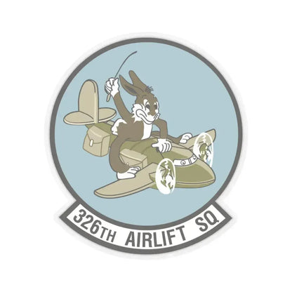 326th Airlift Squadron (U.S. Air Force) STICKER Vinyl Kiss-Cut Decal 4 Inch Transparent - The Sticker Space