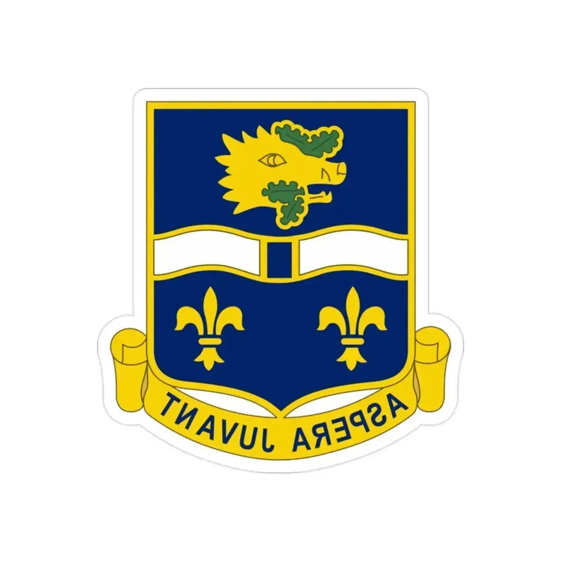 326th Infantry Regiment (U.S. Army) REVERSE PRINT Transparent Die-Cut STICKER 2 Inch Die-Cut Transparent - The Sticker Space