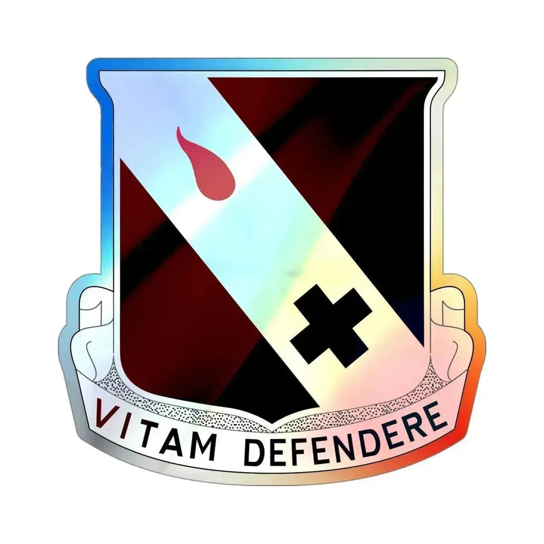 327 Medical Battalion (U.S. Army) Holographic STICKER Die-Cut Vinyl Decal 4 Inch Holographic - The Sticker Space