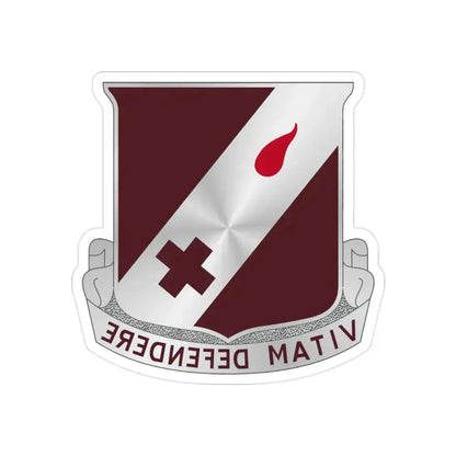 327 Medical Battalion (U.S. Army) REVERSE PRINT Transparent Die-Cut STICKER 2 Inch Die-Cut Transparent - The Sticker Space