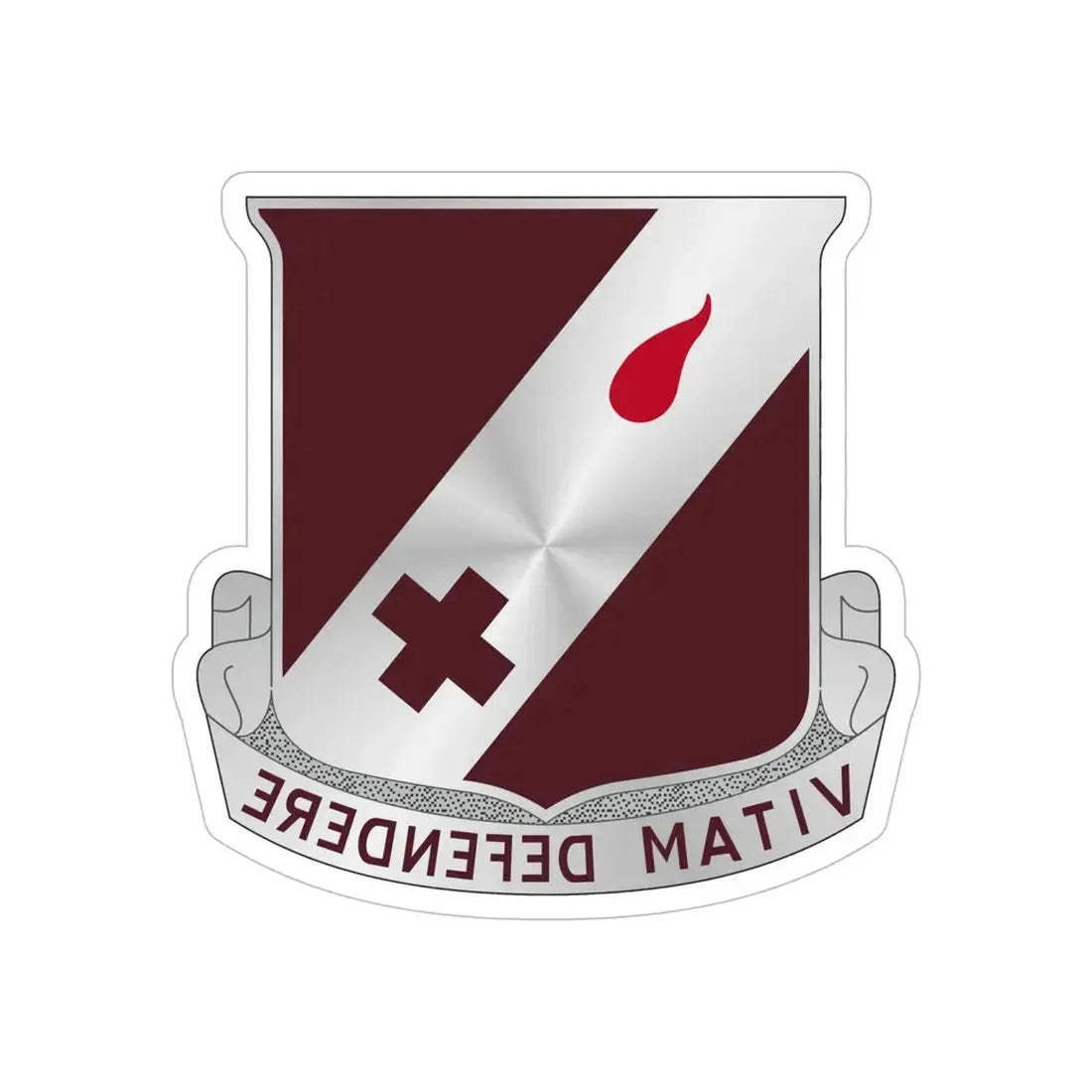 327 Medical Battalion (U.S. Army) REVERSE PRINT Transparent Die-Cut STICKER - The Sticker Space