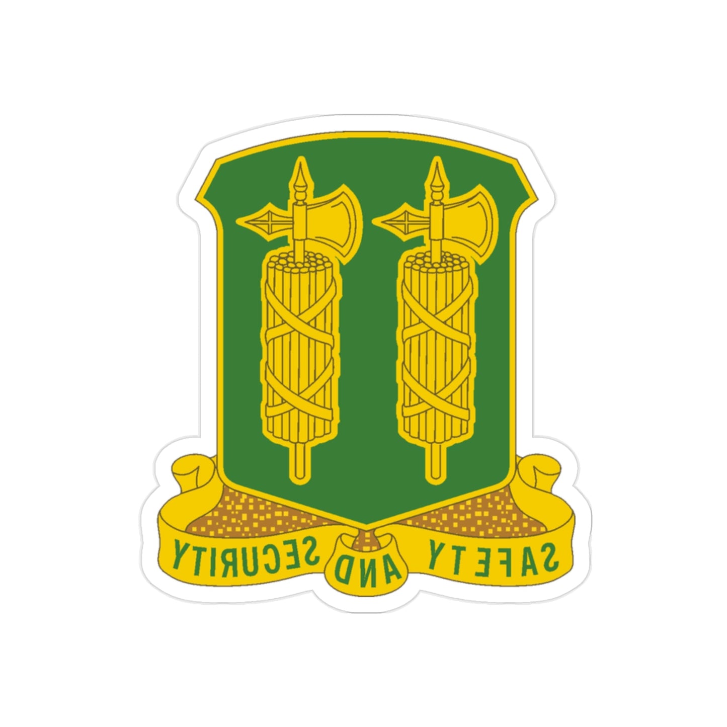 327 Military Police Battalion (U.S. Army) REVERSE PRINT Transparent STICKER-2" × 2"-The Sticker Space