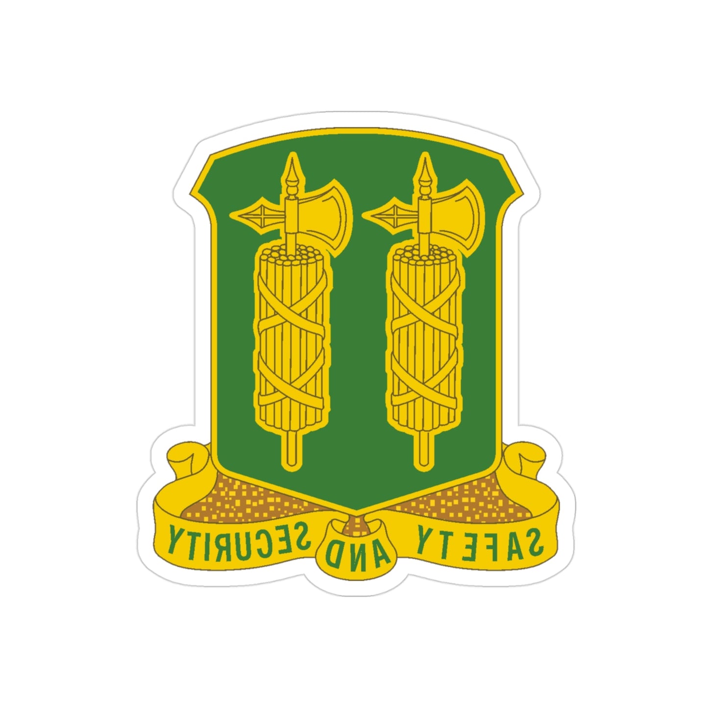 327 Military Police Battalion (U.S. Army) REVERSE PRINT Transparent STICKER-3" × 3"-The Sticker Space