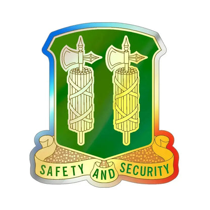 327 Military Police Battalion (U.S. Army) Holographic STICKER Die-Cut Vinyl Decal 6 Inch Holographic - The Sticker Space
