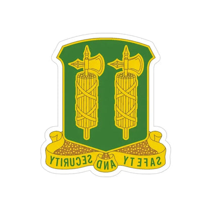 327 Military Police Battalion (U.S. Army) REVERSE PRINT Transparent Die-Cut STICKER 4 Inch Die-Cut Transparent - The Sticker Space