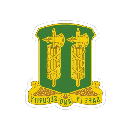 327 Military Police Battalion (U.S. Army) REVERSE PRINT Transparent Die-Cut STICKER 6 Inch Die-Cut Transparent - The Sticker Space