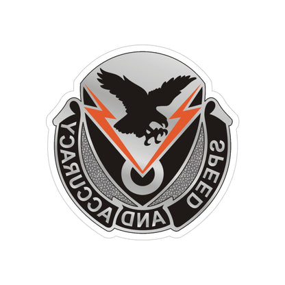 327 Signal Battalion (U.S. Army) REVERSE PRINT Transparent STICKER-5" × 5"-The Sticker Space