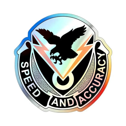327 Signal Battalion (U.S. Army) Holographic STICKER Die-Cut Vinyl Decal 3 Inch Holographic - The Sticker Space