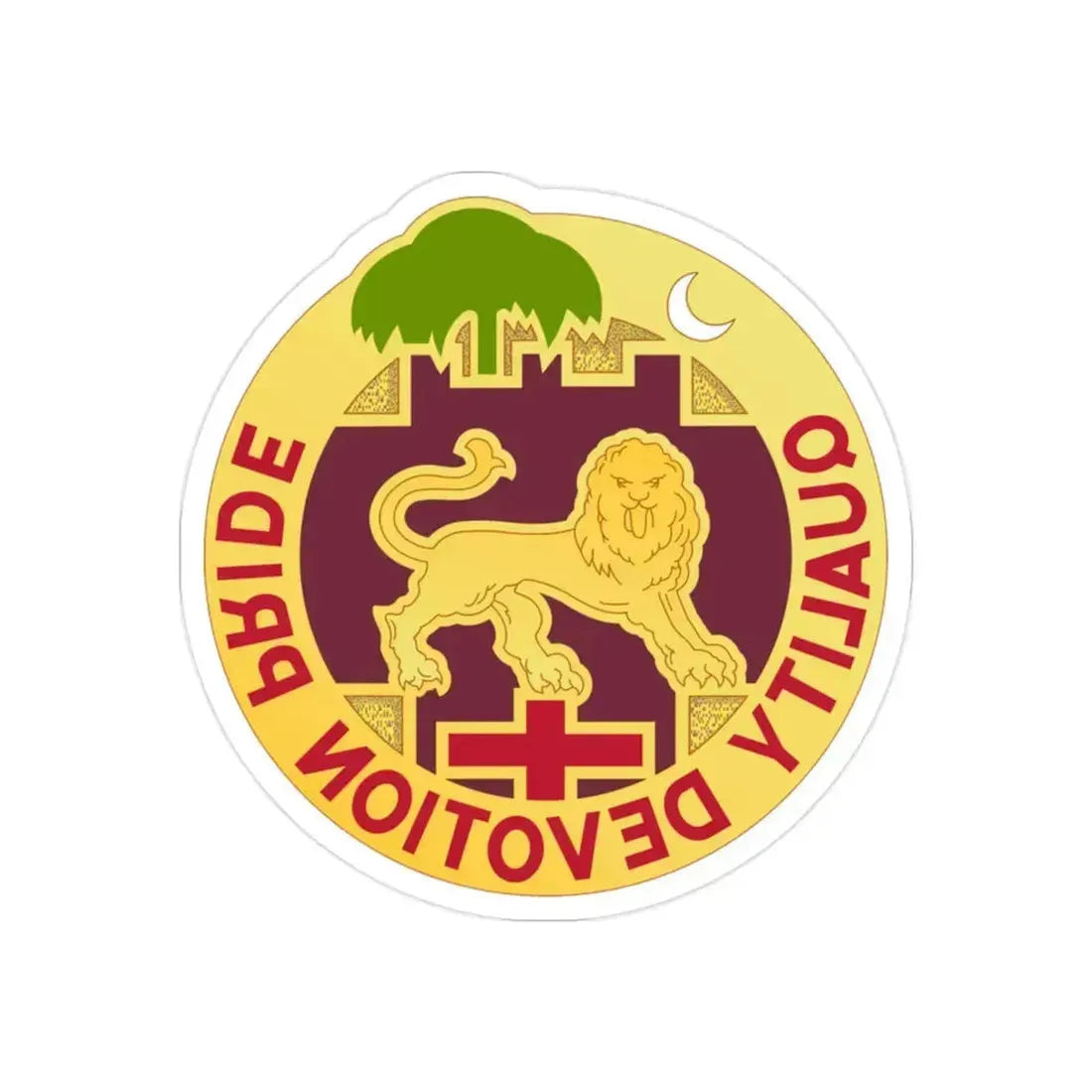 3271 US Hospital (U.S. Army) REVERSE PRINT Transparent Die-Cut STICKER 2 Inch Die-Cut Transparent - The Sticker Space