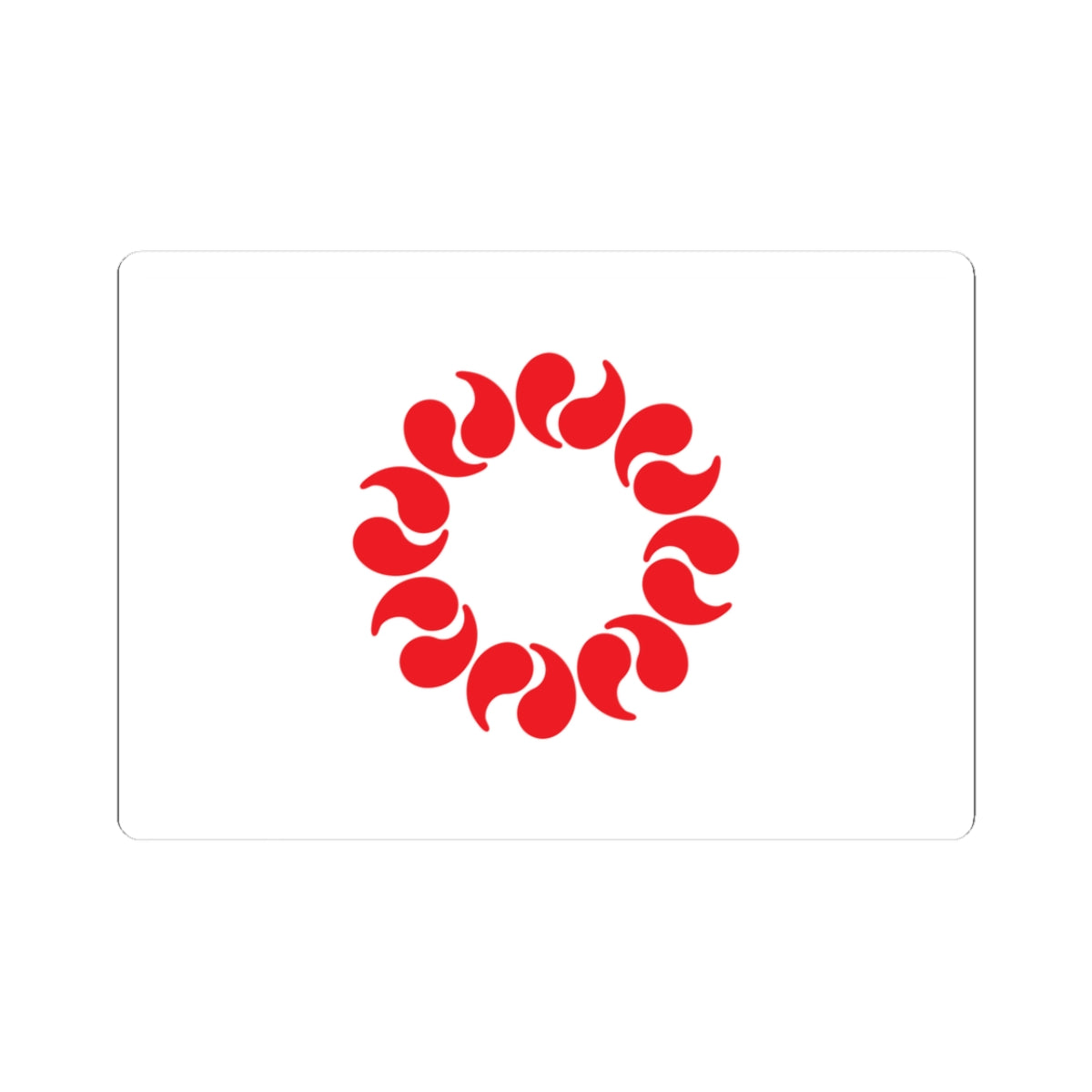 Flag of Saitama Prefecture (Japan) STICKER Vinyl Kiss-Cut Decal