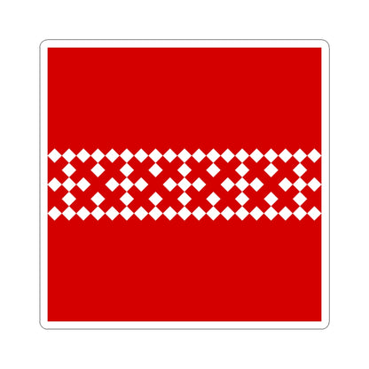 Dovzhky Khmelnytskyi Oblast flag (Ukraine) STICKER Vinyl Kiss-Cut Decal