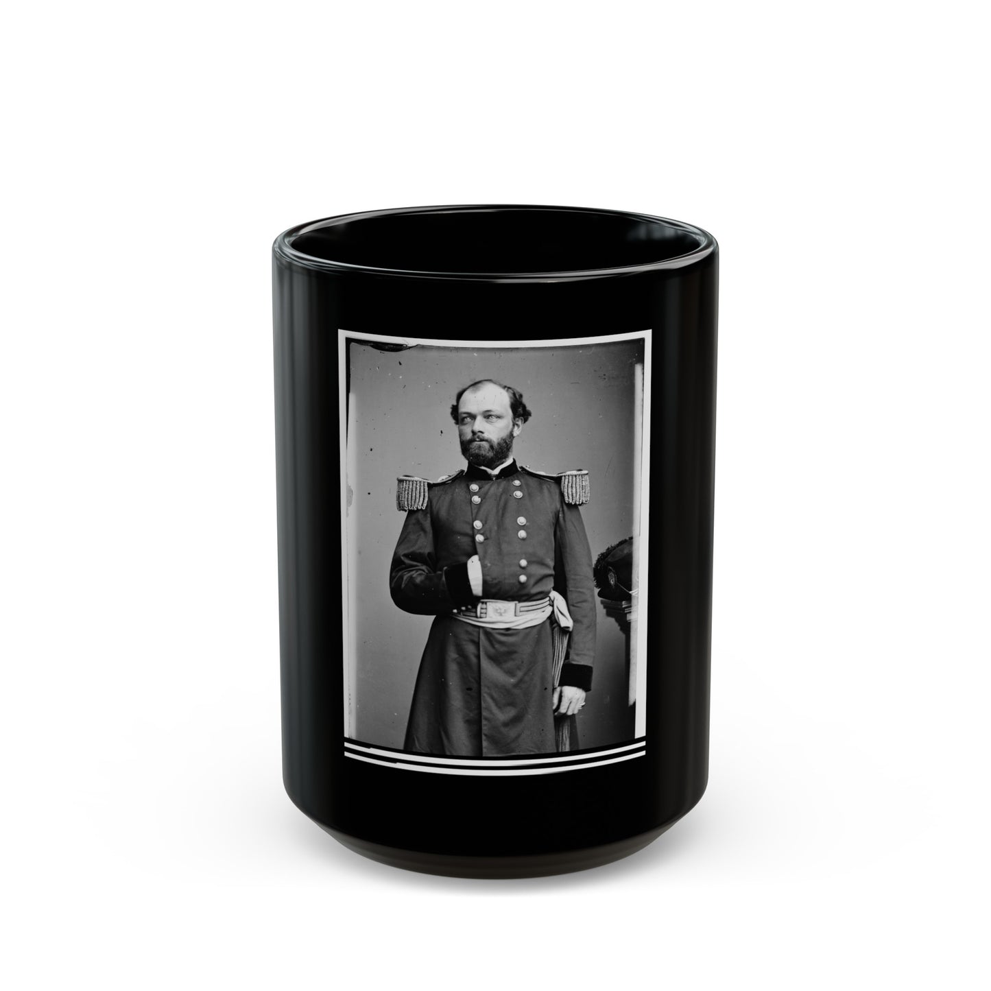 Portrait Of Capt. Quincy A. Gillmore, Officer Of The Federal Army (Maj. Gen. From July 10, 1863) (U.S. Civil War) Black Coffee Mug