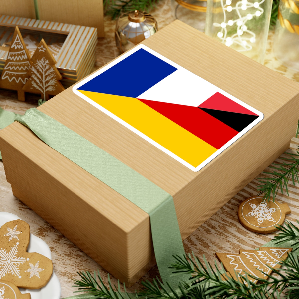 Flag of France and Germany (France) STICKER Vinyl Kiss-Cut Decal